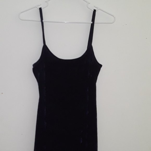 DARK BLUE VELVET LONG DRESS *PARTY DRESS - Picture 3 of 3